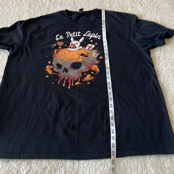 Le Petit Lapin short sleeve shirt black size XL - Picture 8 of 16